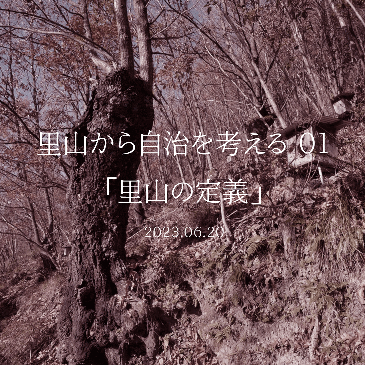 里山から自治を考える 01 「里山の定義」