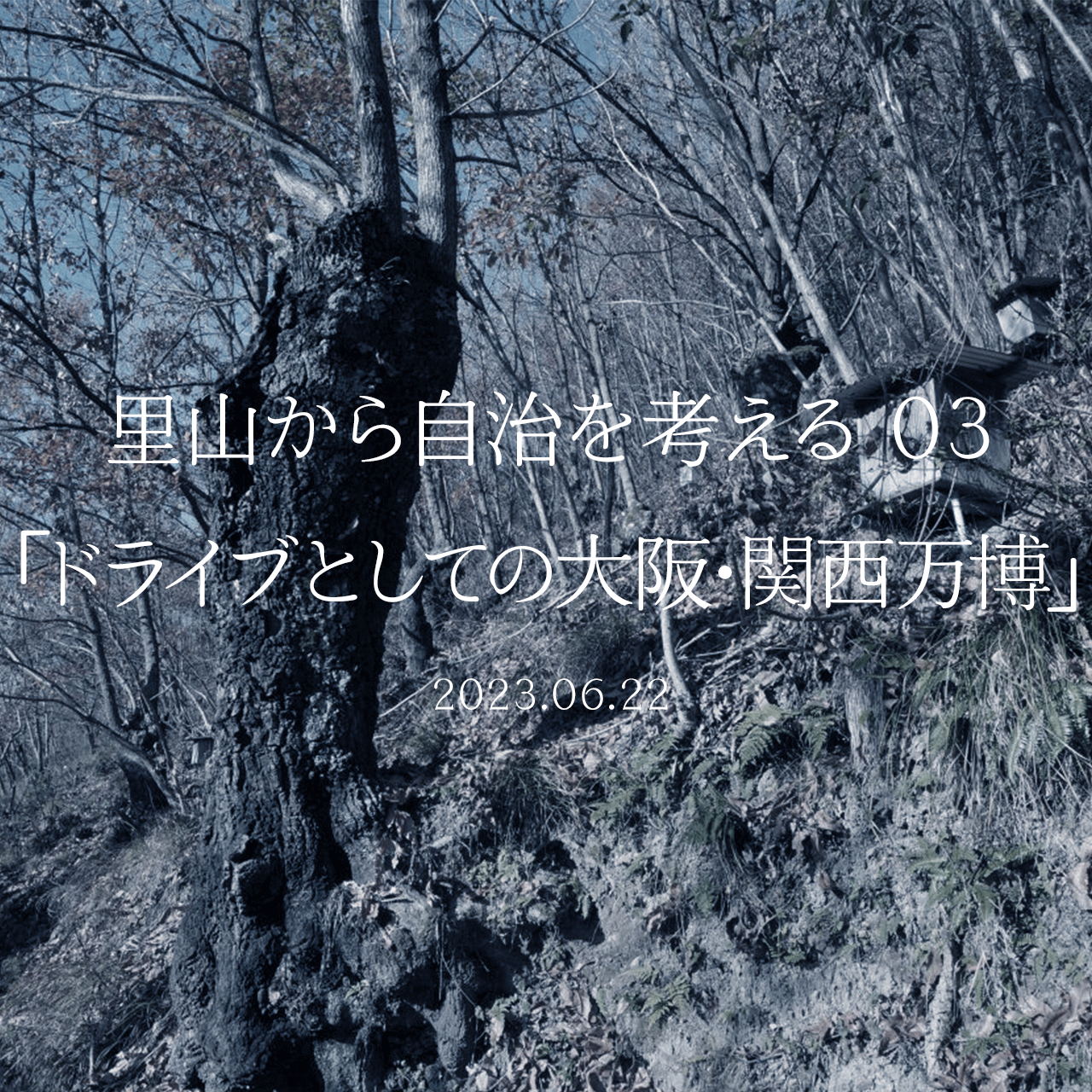 里山から自治を考える 03 ドライブとしての大阪・関西万博