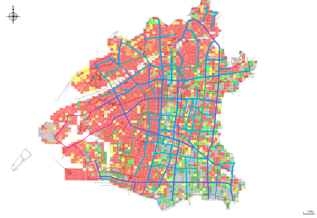 南海トラフ巨大地震による液状化予想図