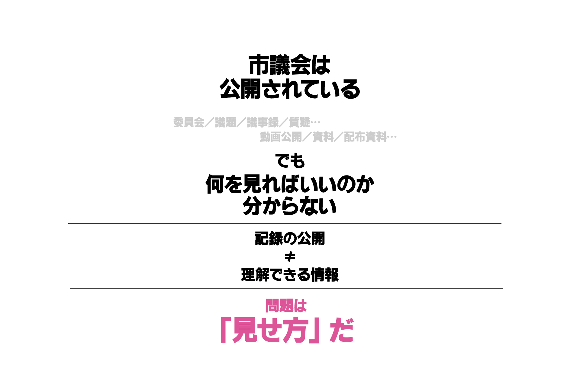 「観られる前提」で設計されていない市議会